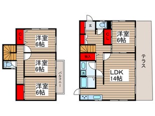 一戸建貸家の物件間取画像